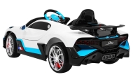 Bugatti Divo Autko na akumulator dla dzieci Biały + Pilot + EVA + Wolny Start + LED MP3