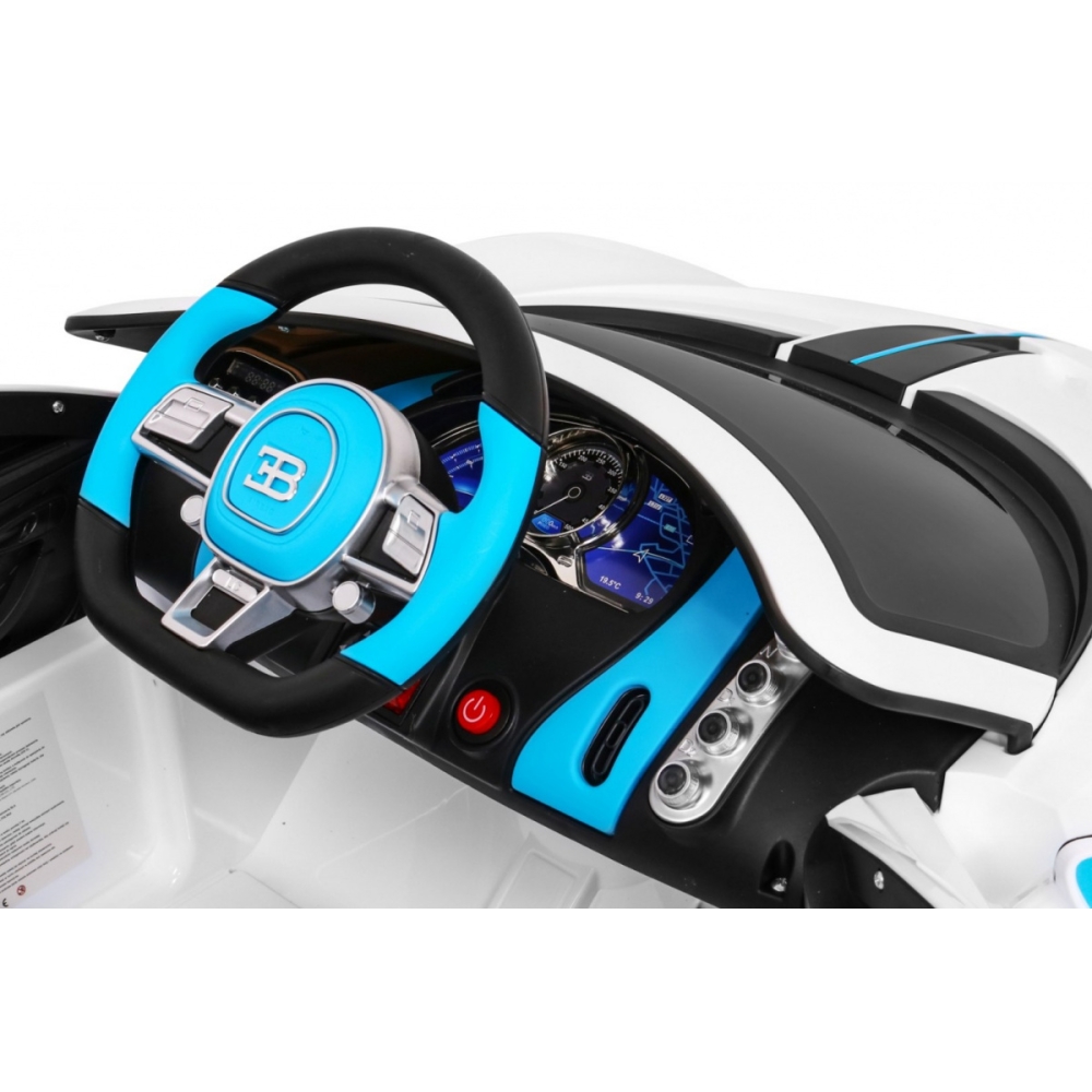 Elektromobilis Bugatti Divo, White-Elektromobiliai vaikams, Mašinos-e-vaikas