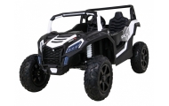 Buggy ATV Strong Racing dla 2 dzieci Biały + Silnik bezszczotkowy + Pompowane koła + Audio LED