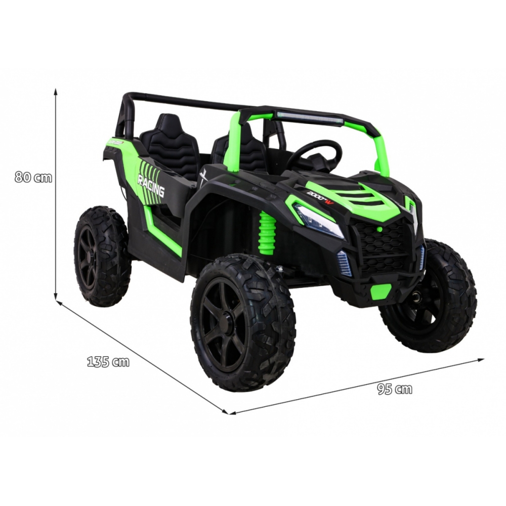 Dvivietis elektrinis Buggy Strong Racing, Green-Elektromobiliai vaikams, Keturračiai ir bagiai-e-vaikas