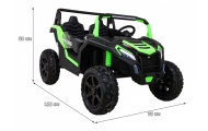 Buggy ATV Strong Racing dla 2 dzieci Zielony + Silnik bezszczotkowy + Pompowane koła + Audio LED