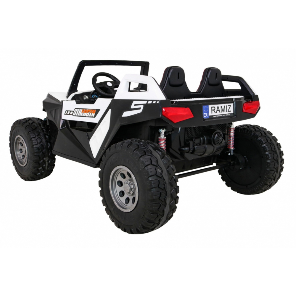 Dvivietis elektrinis Buggy Clash, 4x4, White-Elektromobiliai vaikams, Keturračiai ir bagiai-e-vaikas