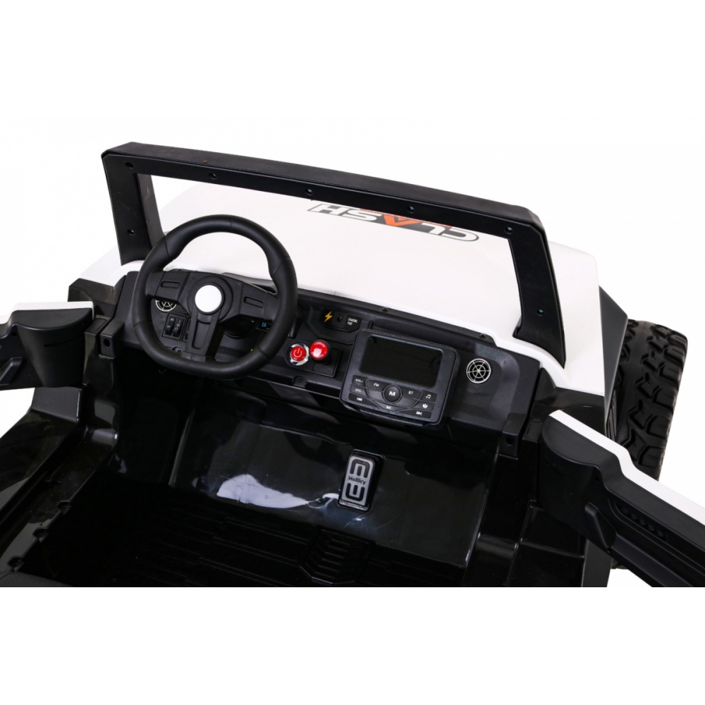 Dvivietis elektrinis Buggy Clash, 4x4, White-Elektromobiliai vaikams, Keturračiai ir bagiai-e-vaikas