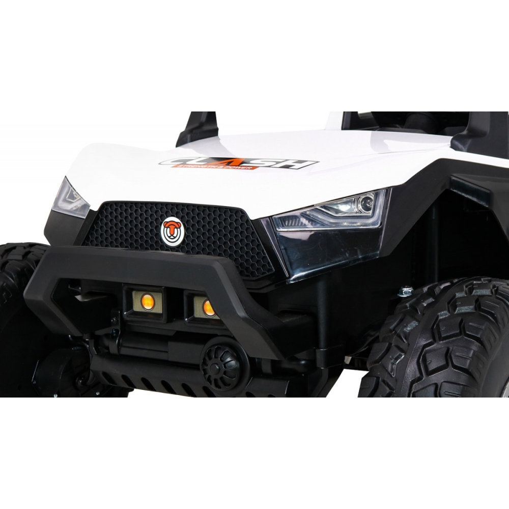 Dvivietis elektrinis Buggy Clash, 4x4, White-Elektromobiliai vaikams, Keturračiai ir bagiai-e-vaikas