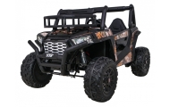 Buggy UTV Terenówka dla dzieci Czarny + Pilot + Bagażnik + Wolny Start + EVA + MP3 LED
