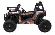 Buggy UTV Terenówka dla dzieci Czarny + Pilot + Bagażnik + Wolny Start + EVA + MP3 LED