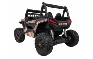 Buggy UTV Terenówka dla dzieci Czarny + Pilot + Bagażnik + Wolny Start + EVA + MP3 LED
