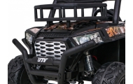 Buggy UTV Terenówka dla dzieci Czarny + Pilot + Bagażnik + Wolny Start + EVA + MP3 LED