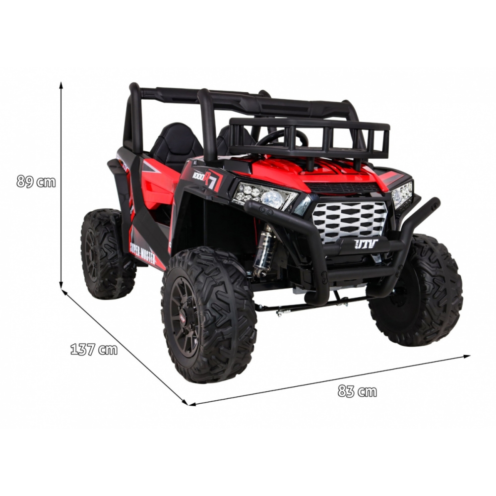 Elektrinis Buggy UTV, Red-Elektromobiliai vaikams, Keturračiai ir bagiai-e-vaikas