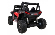 Buggy UTV Terenówka dla dzieci Czerwony + Pilot + Bagażnik + Wolny Start + EVA + MP3 LED