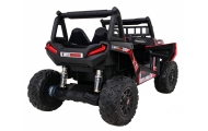 Buggy UTV Terenówka dla dzieci Czerwony + Pilot + Bagażnik + Wolny Start + EVA + MP3 LED