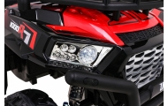 Buggy UTV Terenówka dla dzieci Czerwony + Pilot + Bagażnik + Wolny Start + EVA + MP3 LED