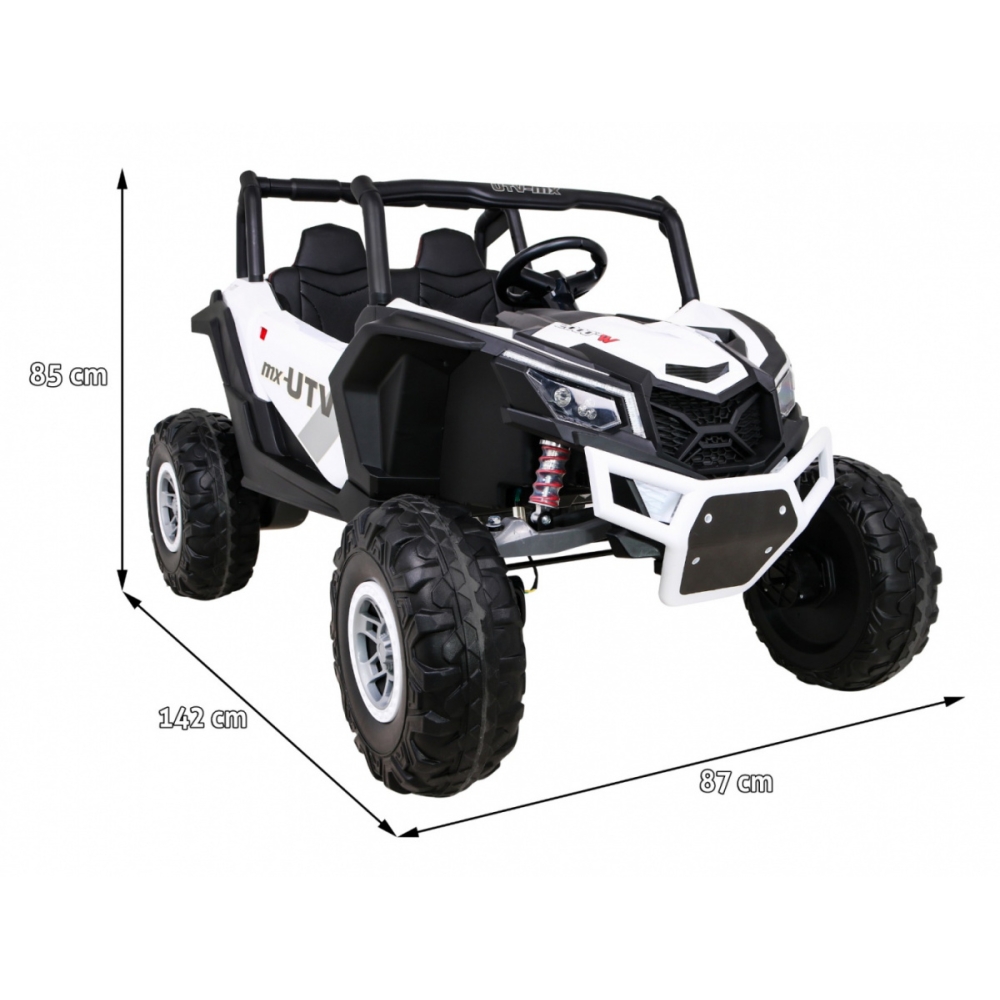 Elektrinis Buggy UTV-MX, 4x4, White-Elektromobiliai vaikams, Keturračiai ir bagiai-e-vaikas