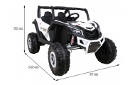 Buggy UTV-MX na akumulator dla dzieci Biały + Napęd 4x4 + Pilot + Audio LED + Schowek + EVA + Wolny Start