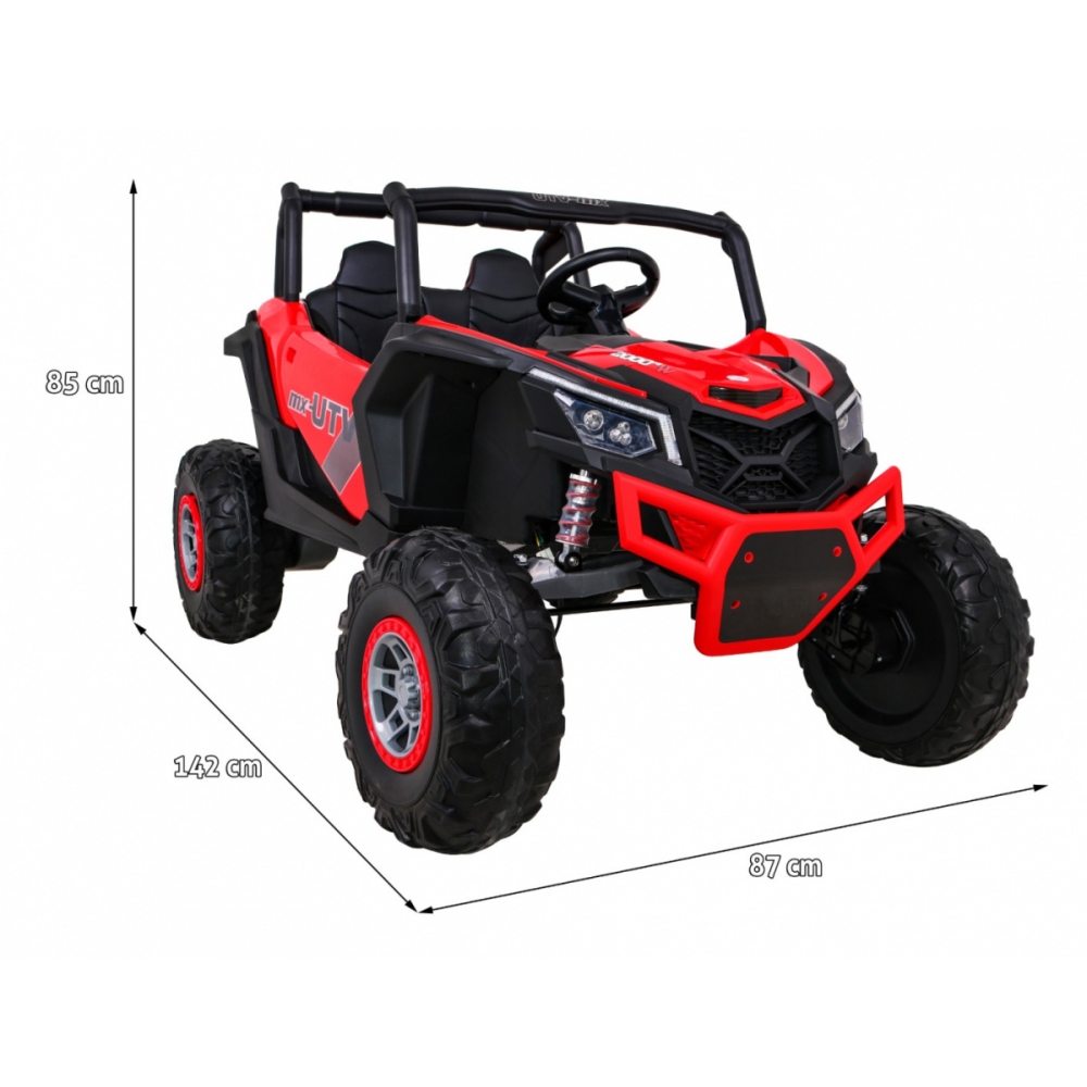Elektrinis Buggy UTV-MX, 4x4, Red-Elektromobiliai vaikams, Keturračiai ir bagiai-e-vaikas