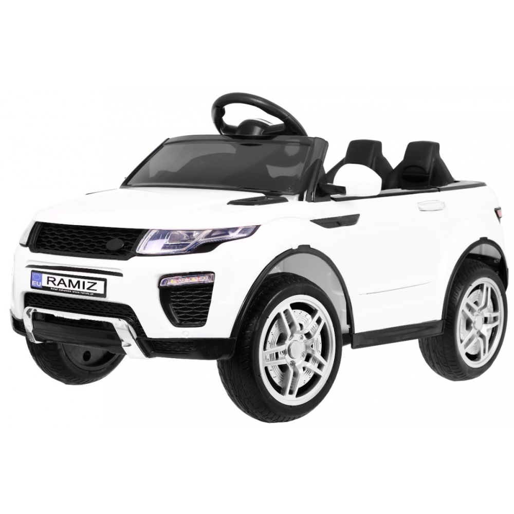 Elektromobilis Rapid Racer, White-Elektromobiliai vaikams, Visureigiai-e-vaikas