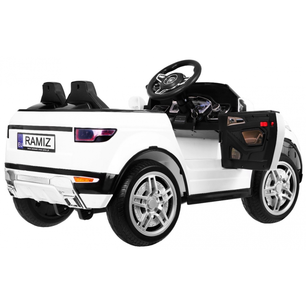 Elektromobilis Rapid Racer, White-Elektromobiliai vaikams, Visureigiai-e-vaikas