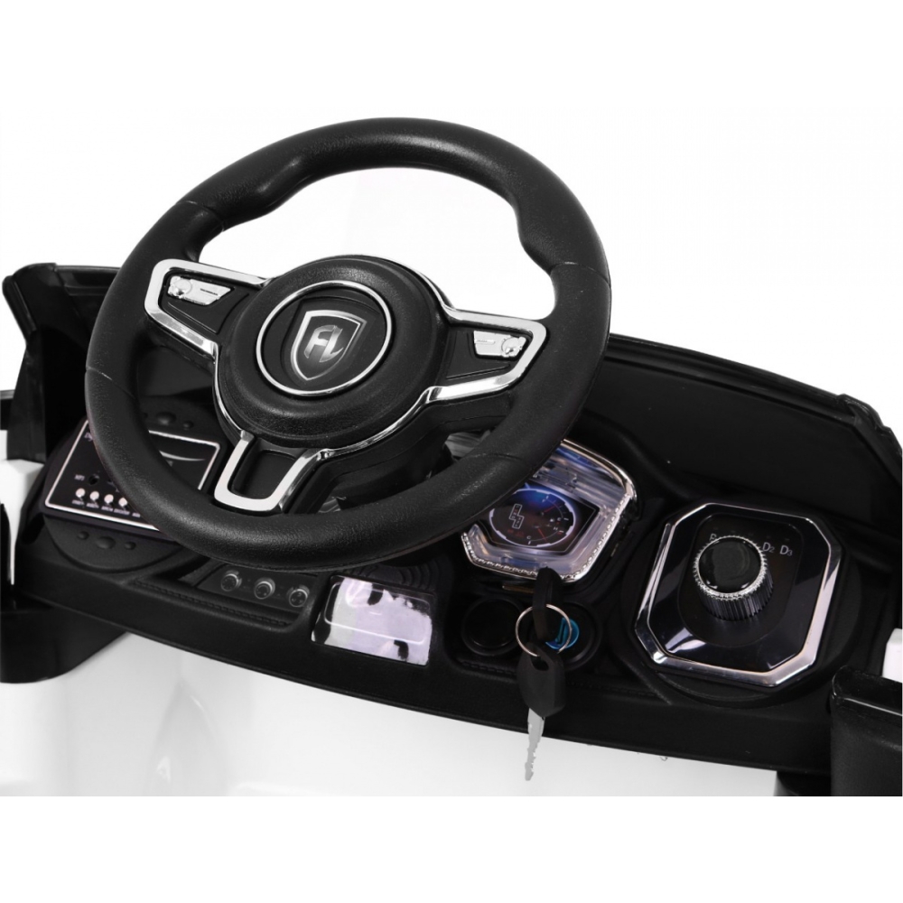 Elektromobilis Rapid Racer, White-Elektromobiliai vaikams, Visureigiai-e-vaikas