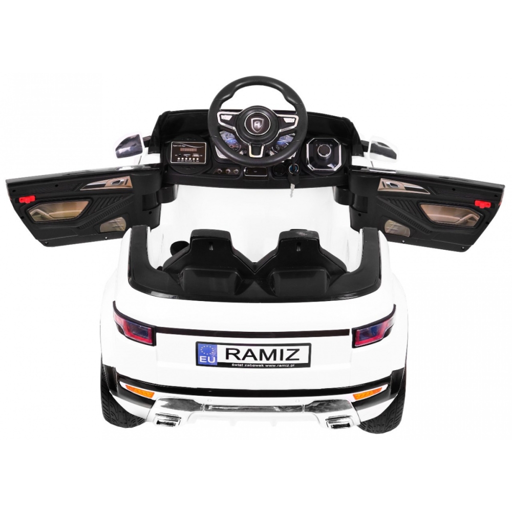 Elektromobilis Rapid Racer, White-Elektromobiliai vaikams, Visureigiai-e-vaikas
