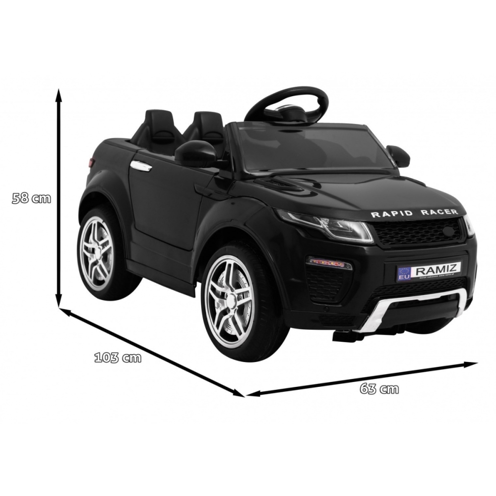 Elektromobilis Rapid Racer, Black-Elektromobiliai vaikams, Visureigiai-e-vaikas