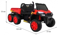 Autko Farmer Truck dla 2 dzieci Czerwony + Napęd 4x4 + Pilot + Kiper + Audio LED