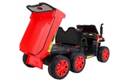 Dvivietis elektrinis Farmer Truck 4x4, Red-Elektromobiliai vaikams, Sunkvežimiai-e-vaikas