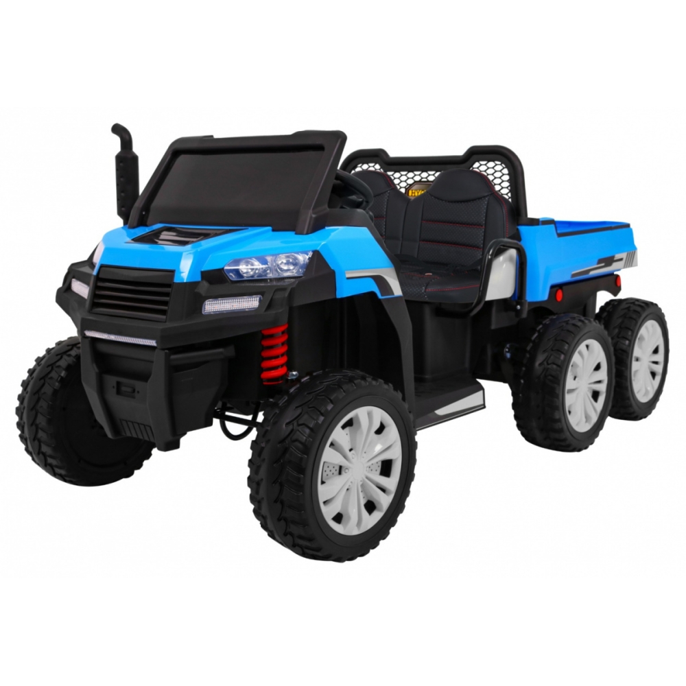 Dvivietis elektrinis Farmer Truck 4x4, Blue-Elektromobiliai vaikams, Sunkvežimiai-e-vaikas
