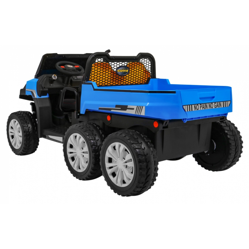 Dvivietis elektrinis Farmer Truck 4x4, Blue-Elektromobiliai vaikams, Sunkvežimiai-e-vaikas