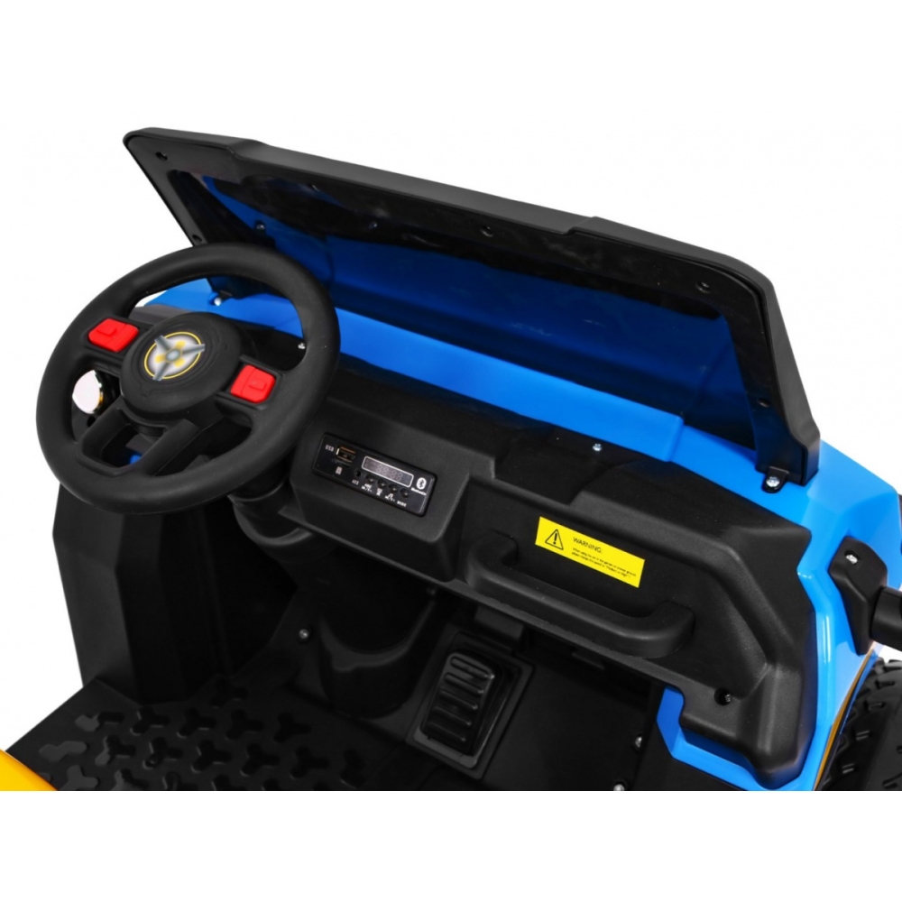 Dvivietis elektrinis Farmer Truck 4x4, Blue-Elektromobiliai vaikams, Sunkvežimiai-e-vaikas