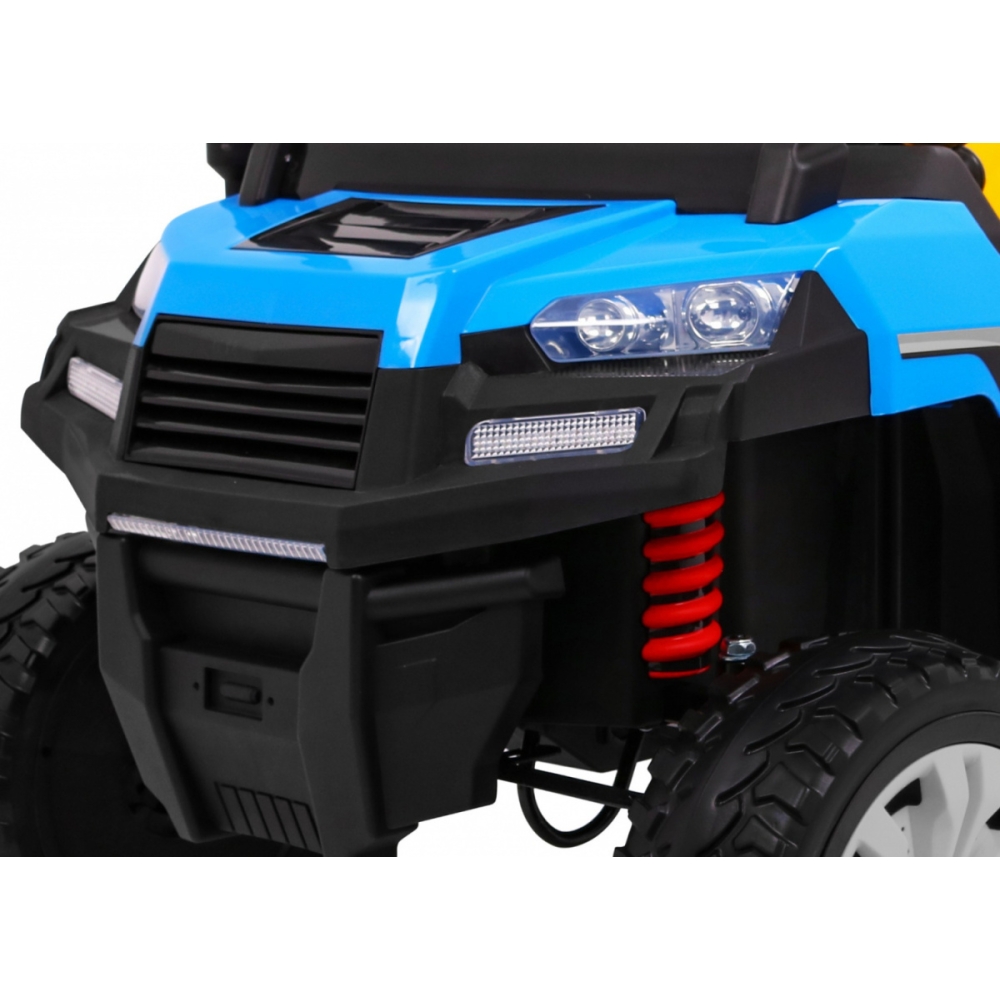 Dvivietis elektrinis Farmer Truck 4x4, Blue-Elektromobiliai vaikams, Sunkvežimiai-e-vaikas