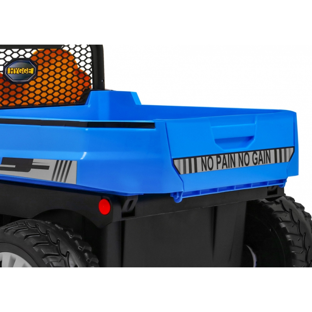 Dvivietis elektrinis Farmer Truck 4x4, Blue-Elektromobiliai vaikams, Sunkvežimiai-e-vaikas