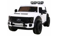 "Ford Super Duty" baltos spalvos pikapas-Elektromobiliai vaikams, Visureigiai-e-vaikas