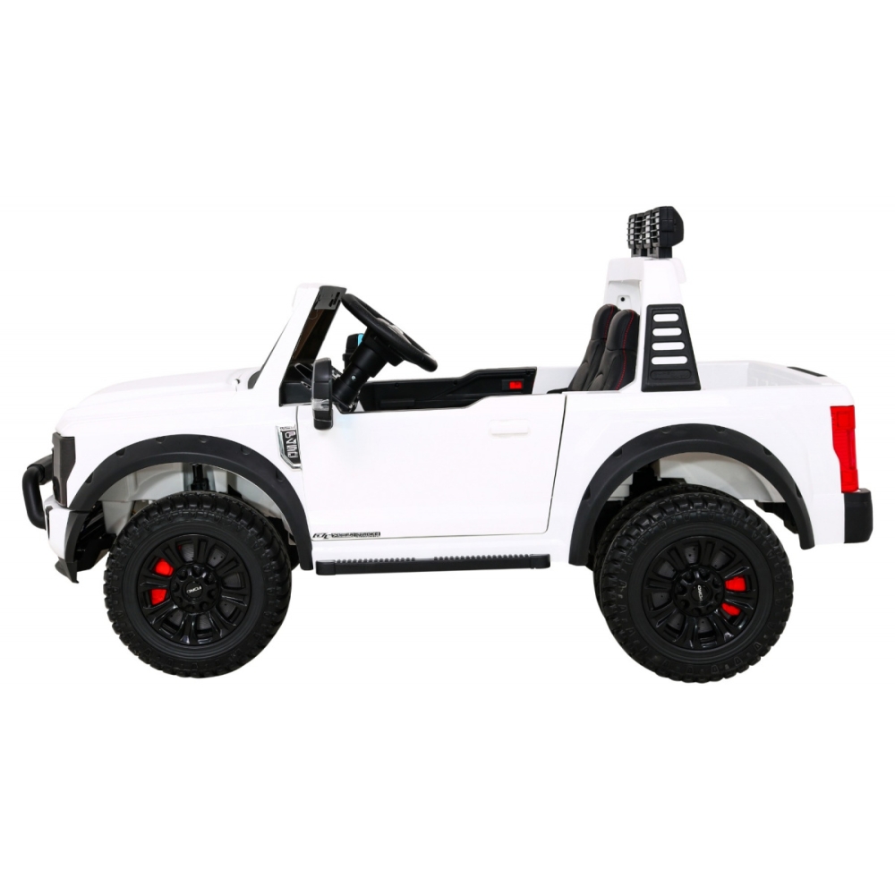 "Ford Super Duty" baltos spalvos pikapas-Elektromobiliai vaikams, Visureigiai-e-vaikas