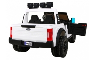 "Ford Super Duty" baltos spalvos pikapas-Elektromobiliai vaikams, Visureigiai-e-vaikas