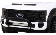 "Ford Super Duty" baltos spalvos pikapas-Elektromobiliai vaikams, Visureigiai-e-vaikas