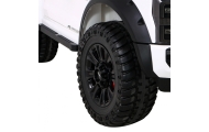 "Ford Super Duty" baltos spalvos pikapas-Elektromobiliai vaikams, Visureigiai-e-vaikas