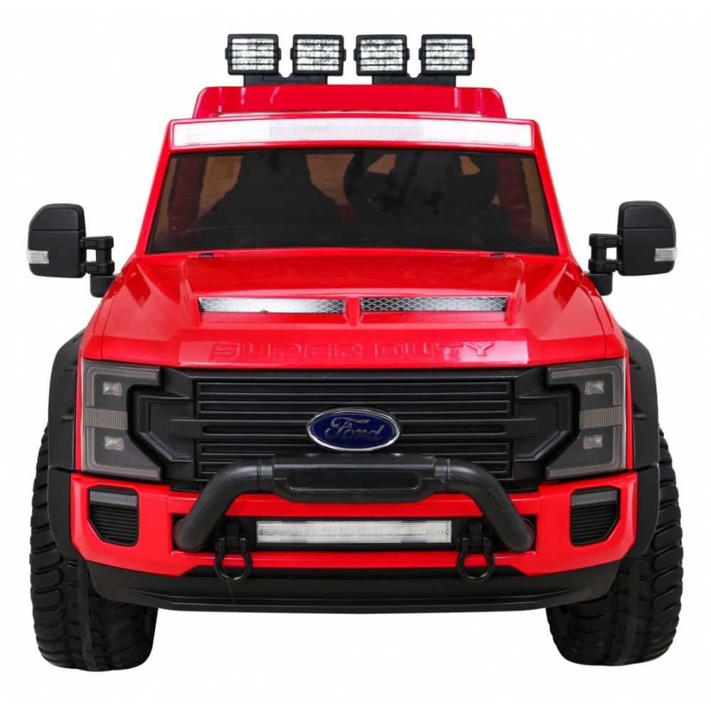 „Ford Super Duty“ raudonas pikapas-Elektromobiliai vaikams, Visureigiai-e-vaikas