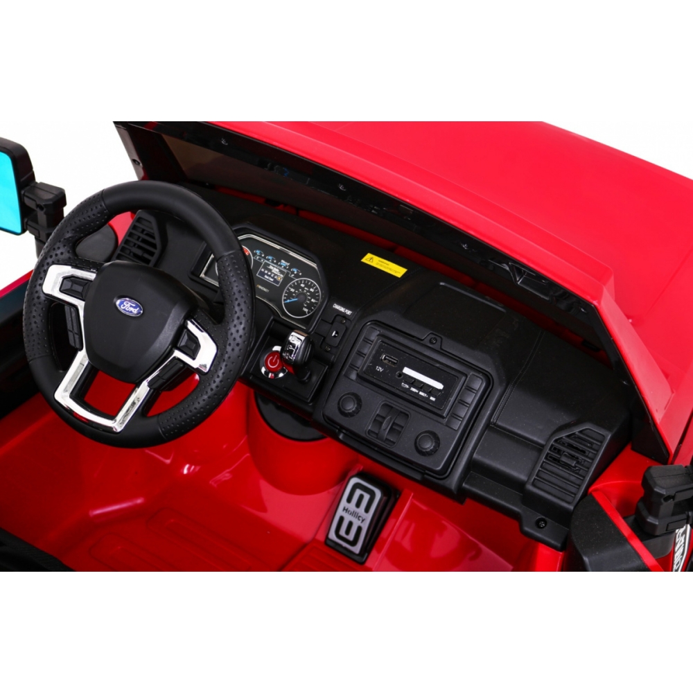 „Ford Super Duty“ raudonas pikapas-Elektromobiliai vaikams, Visureigiai-e-vaikas