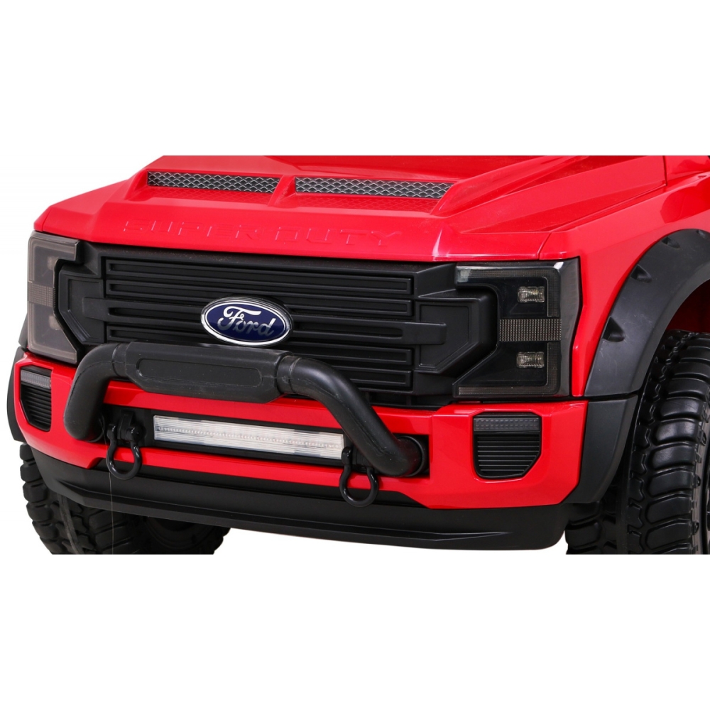 „Ford Super Duty“ raudonas pikapas-Elektromobiliai vaikams, Visureigiai-e-vaikas