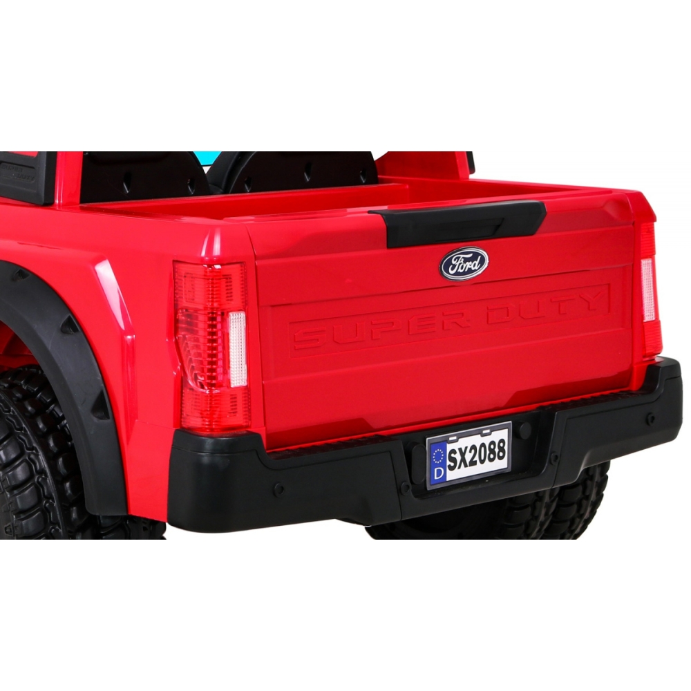 „Ford Super Duty“ raudonas pikapas-Elektromobiliai vaikams, Visureigiai-e-vaikas