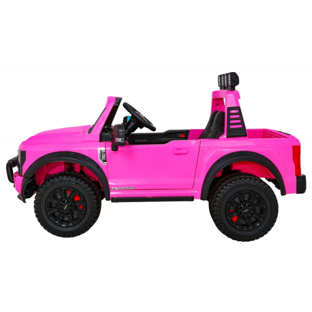 Elektromobilis Ford Super Duty pickup, Pink-Elektromobiliai vaikams, Visureigiai-e-vaikas
