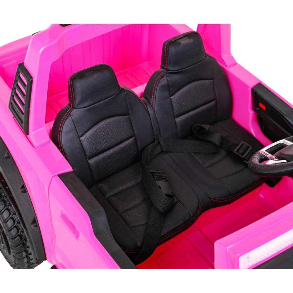 Elektromobilis Ford Super Duty pickup, Pink-Elektromobiliai vaikams, Visureigiai-e-vaikas