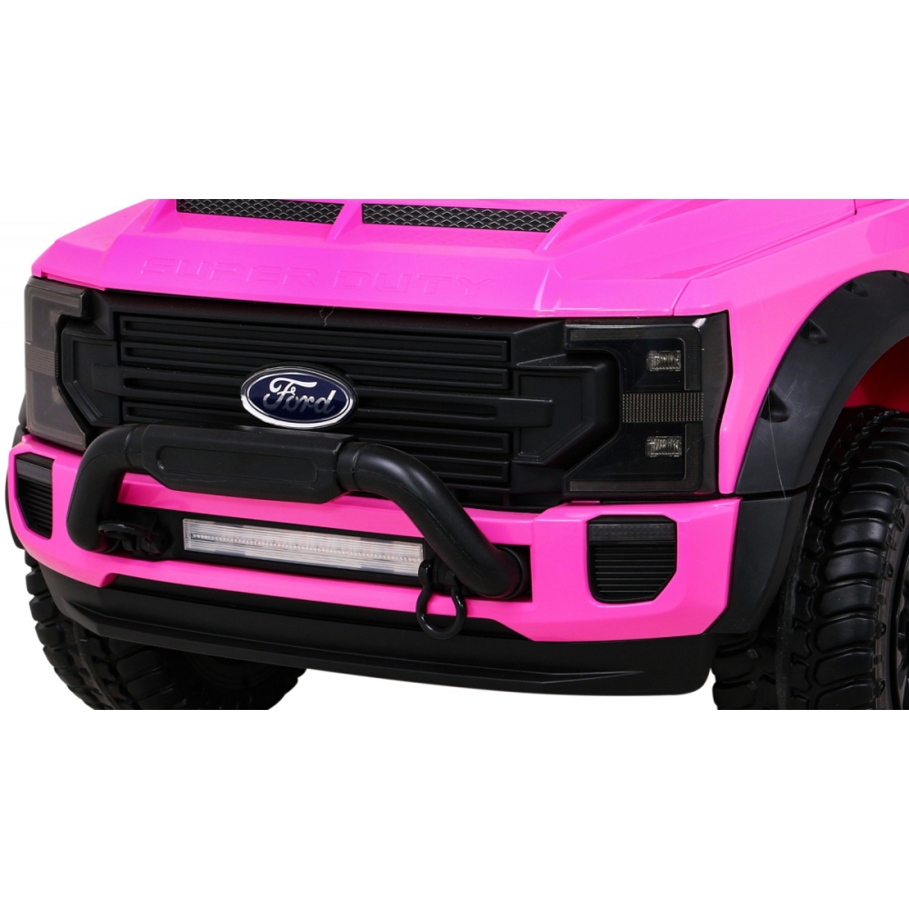 Elektromobilis Ford Super Duty pickup, Pink-Elektromobiliai vaikams, Visureigiai-e-vaikas