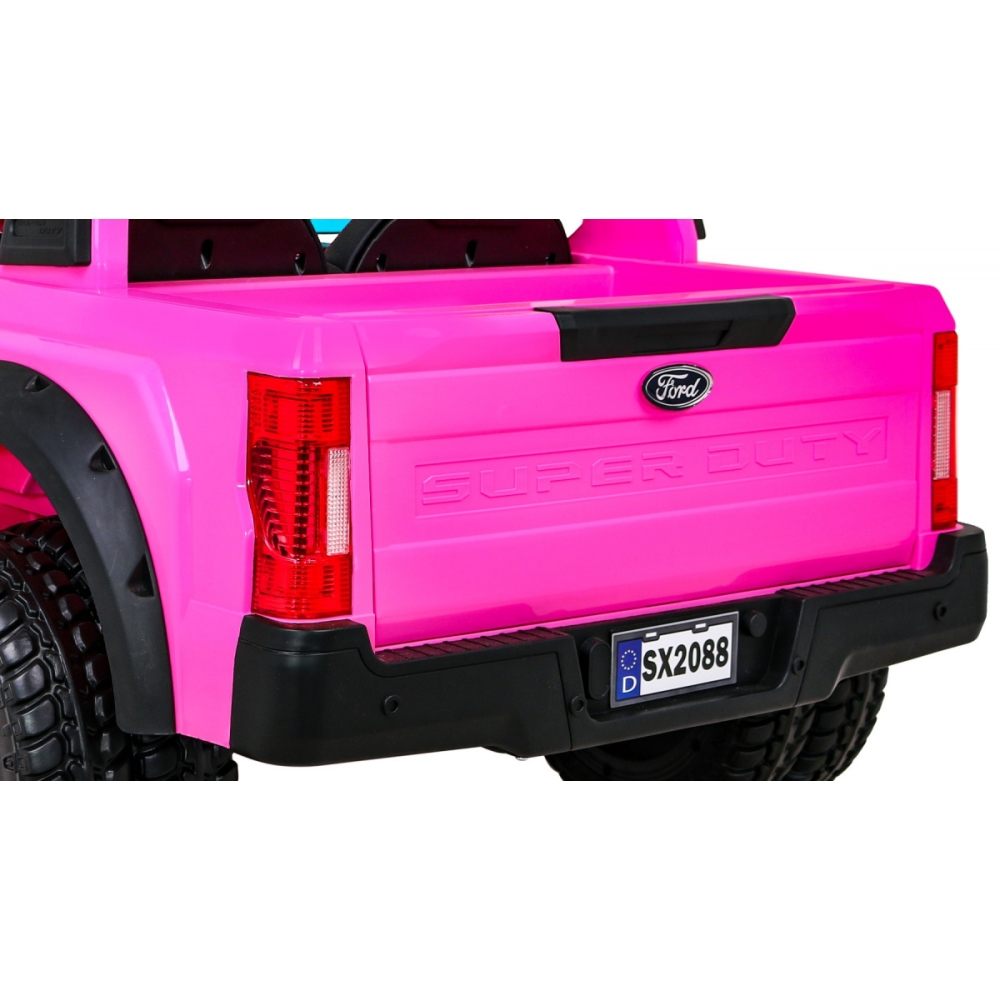Elektromobilis Ford Super Duty pickup, Pink-Elektromobiliai vaikams, Visureigiai-e-vaikas