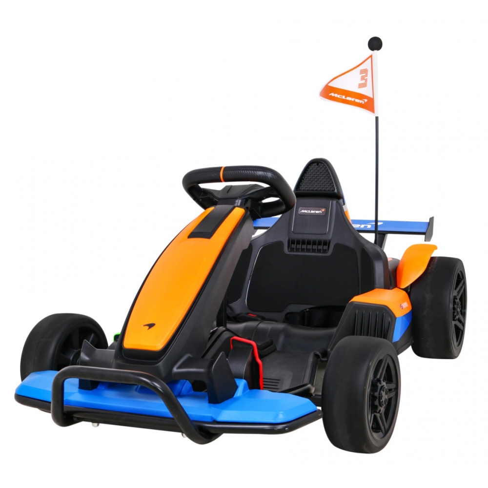 Elektrinis kartingas McLaren Drift, Orange-Elektromobiliai vaikams, Kartingai vaikams-e-vaikas