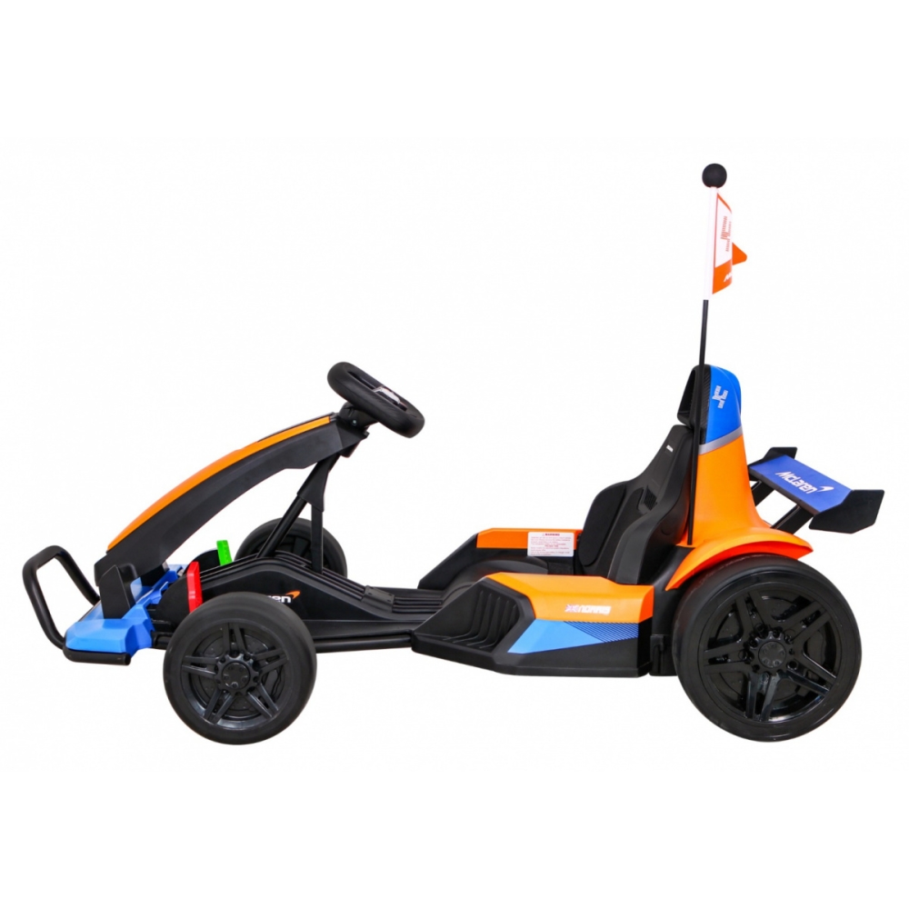 Elektrinis kartingas McLaren Drift, Orange-Elektromobiliai vaikams, Kartingai vaikams-e-vaikas