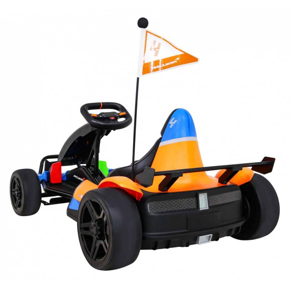 Gokart McLaren Drift na akumulator dla dzieci + Funkcja driftu + Sportowe siedzenie + Światła LED + Wolny Start + EVA