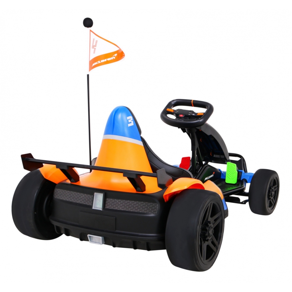 Elektrinis kartingas McLaren Drift, Orange-Elektromobiliai vaikams, Kartingai vaikams-e-vaikas