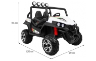 Elektrinis Buggy Grand Lift 4x4, White-Elektromobiliai vaikams, Keturračiai ir bagiai-e-vaikas