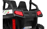 Terenowe Grand Buggy Lift dla dzieci Biały + Napęd 4x4 + Pilot + Bagażnik + Radio MP3 + LED